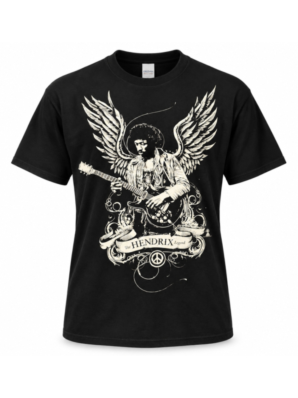 Jimi Hendrix The Hendrix Legend T Shirt 2007 Tennessee River Black Size L Guitar